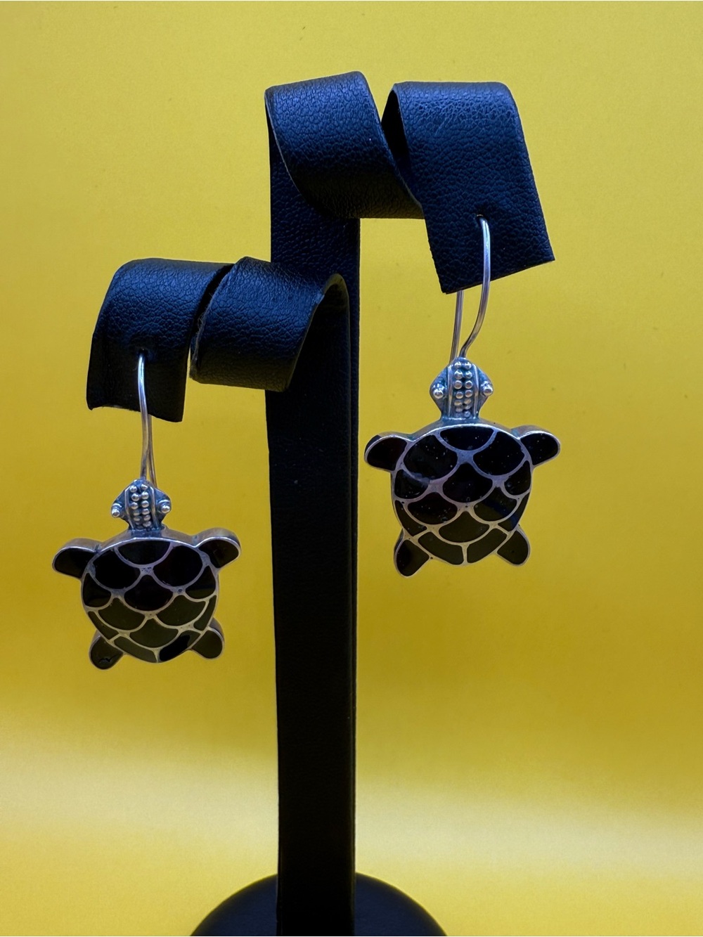 925 Sterling Silver Enamel Drop Earrings